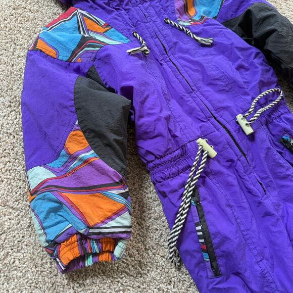Mountain Goat Vintage Purple Ski Suit Kids Sz M - Picture 4 of 13